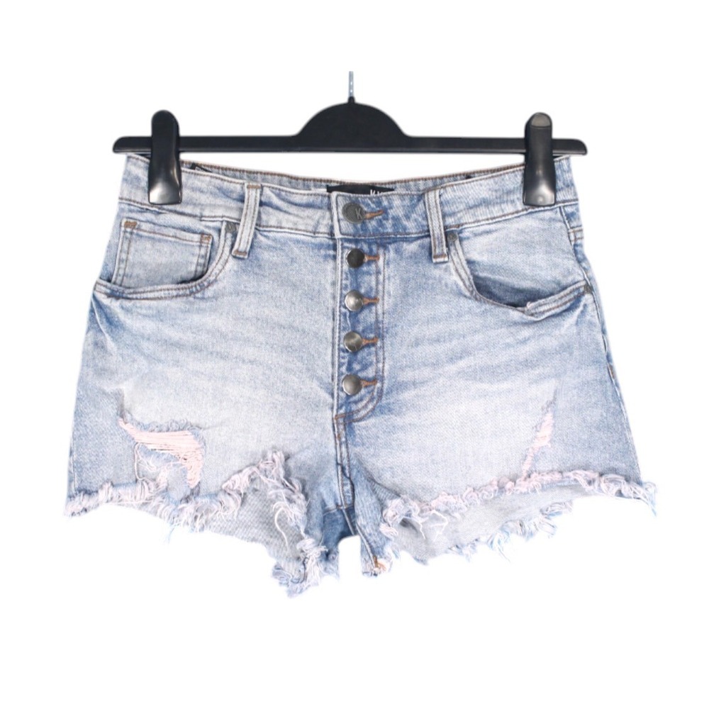KUT FROM THE KLOTH Button-Fly DESTROYED Cut-Off JANE HIGH RISE Denim Shorts Sz 6